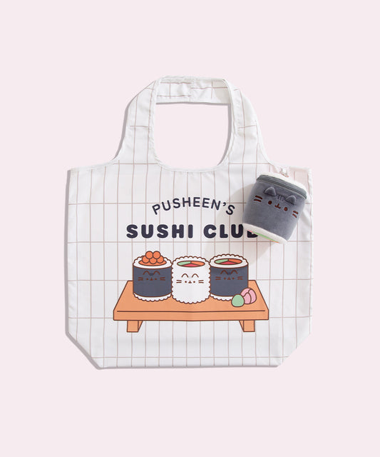 Pusheen Sushi Reusable Bag Keychain Plush